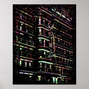 Iconic Hotel Chelsea New York Poster