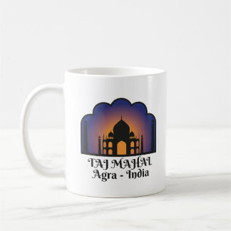 Iconic Indian Landmark Taj Mahal Silhouette Koffiemok