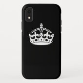 Iconic Keep Calm Crown on Black Case-Mate iPhone Case (Achterkant)