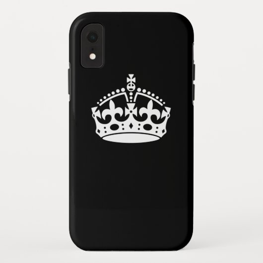 Iconic Keep Calm Crown on Black Case-Mate iPhone Case (Achterkant)