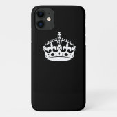 Iconic Keep Calm Crown on Black Case-Mate iPhone Case (Achterkant)