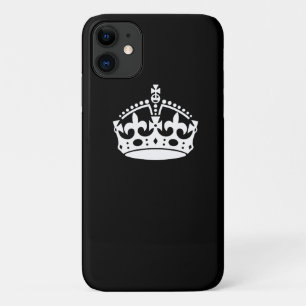 Iconic Keep Calm Crown on Black Case-Mate iPhone Case