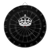 Iconic Keep Calm Crown on Black Dartbord (Voorkant)