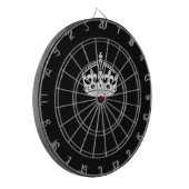 Iconic Keep Calm Crown on Black Dartbord (Voorkant Links)