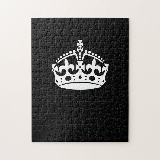 Iconic Keep Calm Crown on Black Legpuzzel (Verticaal)
