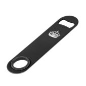 Iconic Keep Calm Crown on Black Speed Flessenopener (Voorkant Gekanteld)