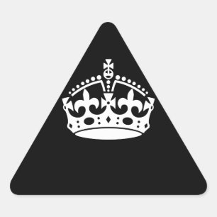 Iconic Keep Calm Crown on Black Sticker