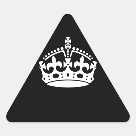 Iconic Keep Calm Crown on Black Sticker (Voorkant)