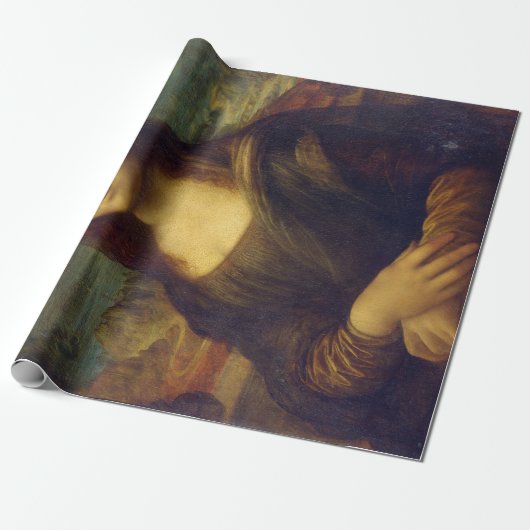 Iconic Leonardo da Vinci Mona Lisa Cadeaupapier (Uitgerold)