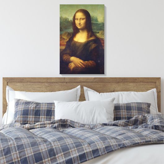 Iconic Leonardo da Vinci Mona Lisa Canvas Afdruk (Insitu (Slaapkamer))