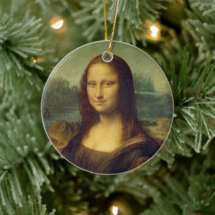 Iconic Leonardo da Vinci Mona Lisa Keramisch Ornament