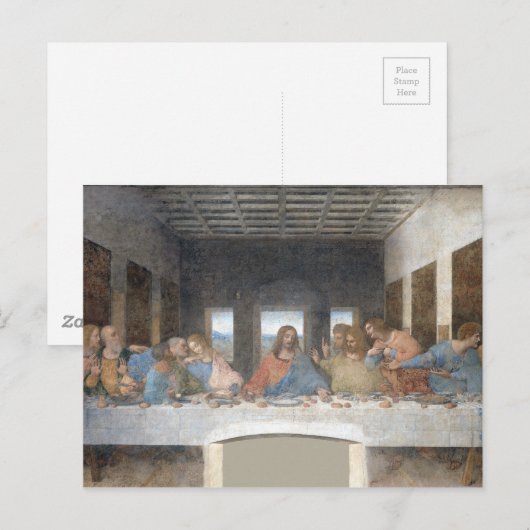 Iconic Leonardo da Vinci The last Supper Briefkaart (Voorkant / Achterkant)