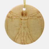 Iconic Leonardo da Vinci Vetruvian Man Keramisch Ornament (Voorkant)
