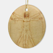 Iconic Leonardo da Vinci Vetruvian Man Keramisch Ornament (Links)