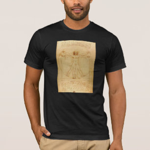 Iconic Leonardo da Vinci Vetruvian Man T-shirt