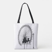 Iconic London Attraction Pen and Ink Sketch Tote Bag (Achterkant)