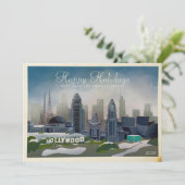  Iconic Los Angeles Winter Non-Foto Feestdagenkaart (Staand voorkant)