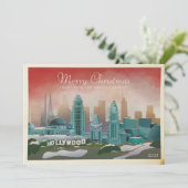  Iconic Los Angeles Winter Non-Foto Feestdagenkaart (Staand voorkant)