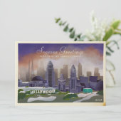 Iconic Los Angeles Winter Non-Foto Feestdagenkaart (Staand voorkant)