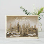  Iconic Los Angeles Winter Non-Foto Feestdagenkaart (Staand voorkant)