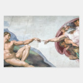 Iconic Michelangelo Creation of Adam Poster Inpakpapier Vel (Voorkant)