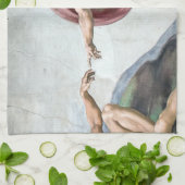 Iconic Michelangelo Creation of Adam Theedoek (Gevouwen)