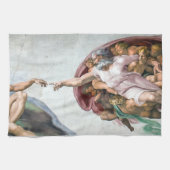 Iconic Michelangelo Creation of Adam Theedoek (Horizontaal)