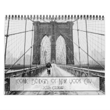 Iconic New York City Bridges 2026 Photo Wall Calen