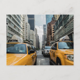 Iconic New York City Yellow Taxi Cabs Briefkaart