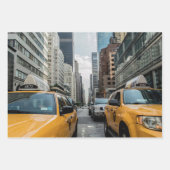 Iconic New York City Yellow Taxi Cabs Wrapping Pap Inpakpapier Vel (Voorkant 3)