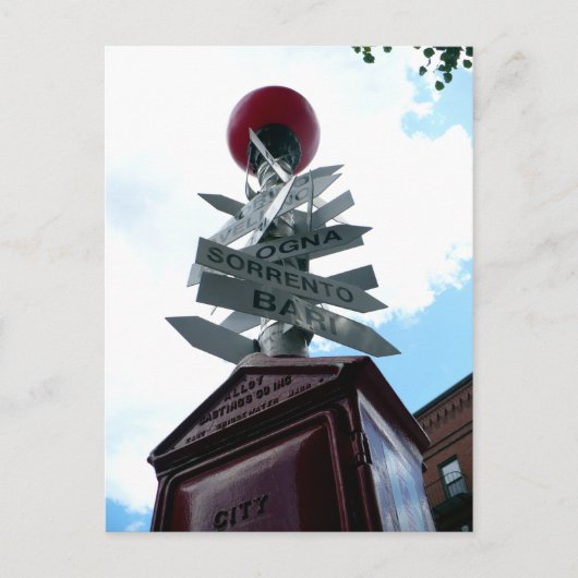 Iconic North End Signpost Briefkaart (Voorkant)