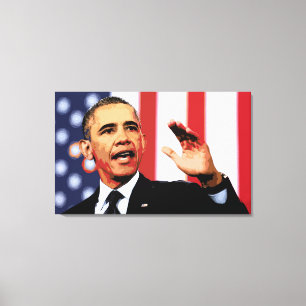 Iconic Obama Portrait Canvas Print