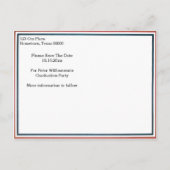 Iconic  oom Sam redt het Date Afstuderen Aankondigingskaart (Achterkant)