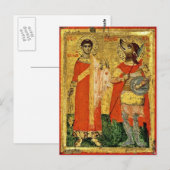 Iconic Saint Christopher met Soldier Briefkaart (Voorkant / Achterkant)