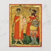Iconic Saint Christopher met Soldier Briefkaart (Voorkant)