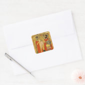 Iconic Saint Christopher met Soldier Vierkante Sticker (Envelop)