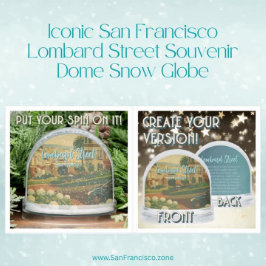 Iconic San Francisco Lombard Street Souvenir Dome  Sneeuwbol