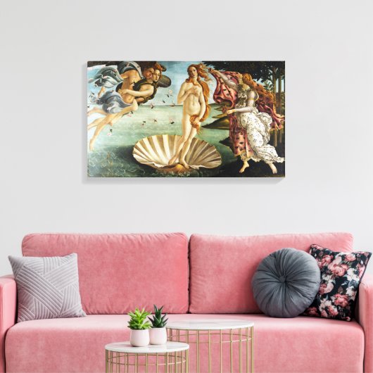 Iconic Sandro Botticelli De geboorte van Venus Canvas Afdruk (Insitu (Woonkamer))