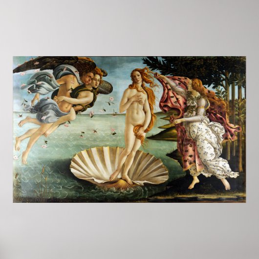 Iconic Sandro Botticelli De geboorte van Venus Poster (Voorkant)
