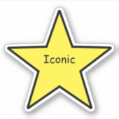 Iconic Star Sticker – Funny Minimal Sticker (Voorkant)