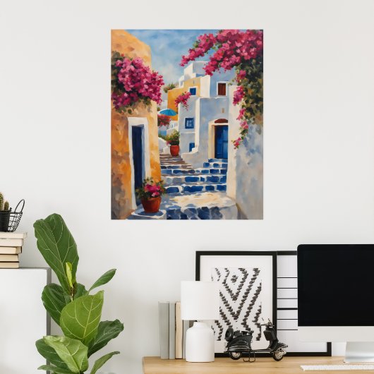 Iconic Views of Oia Poster (Thuiskantoor)