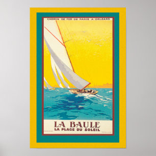 Iconic Vintage Travel poster La Baule