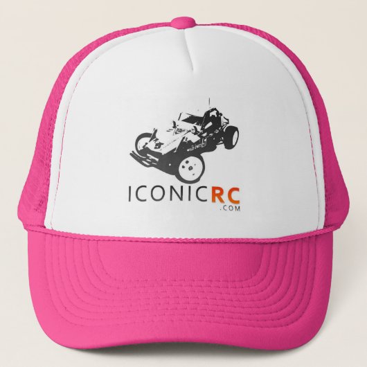 IconicRC Trucker Hat - Roze Pet (Voorkant)