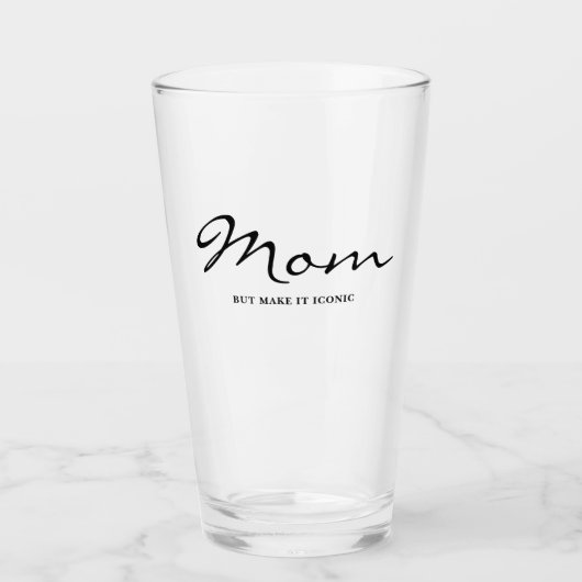 Iconieke Pret Grappige Coole Moeder Helder Glas (Voorkant)