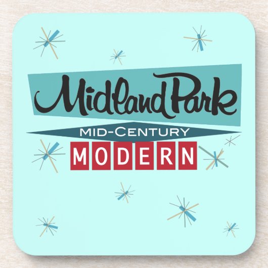 Iconisch 60s Mid Century Modern Onderzetter (Voorkant)