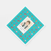 Iconisch 90's 40th Birthday servet met foto (Hoek)