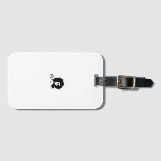 ICONISCH AFRO Vrouw Retro Portret – Bold Black Gir Bagagelabel (Voorkant (horizontaal))