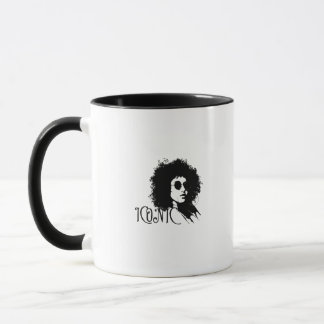 ICONISCH AFRO Vrouw Retro Portret – Bold Black Gir Mok