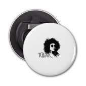ICONISCH AFRO Vrouw Retro Portret – Vet Meisje Button Flesopener (Voorkant)