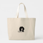 ICONISCH AFRO Vrouw Retro Portret – Vet Meisje Grote Tote Bag (Achterkant)